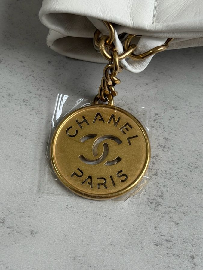 CHANEL 22bag 中號白金 垃圾袋 晶片款 全配購證-21