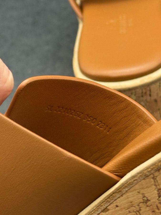 Hermes 愛馬仕 Eze經典H坡跟厚底 高跟涼鞋 36碼 超經典金棕色-4