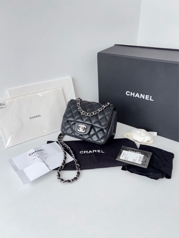 💎Chanel香奈兒|黑銀CF方胖子|98新全配30開-2