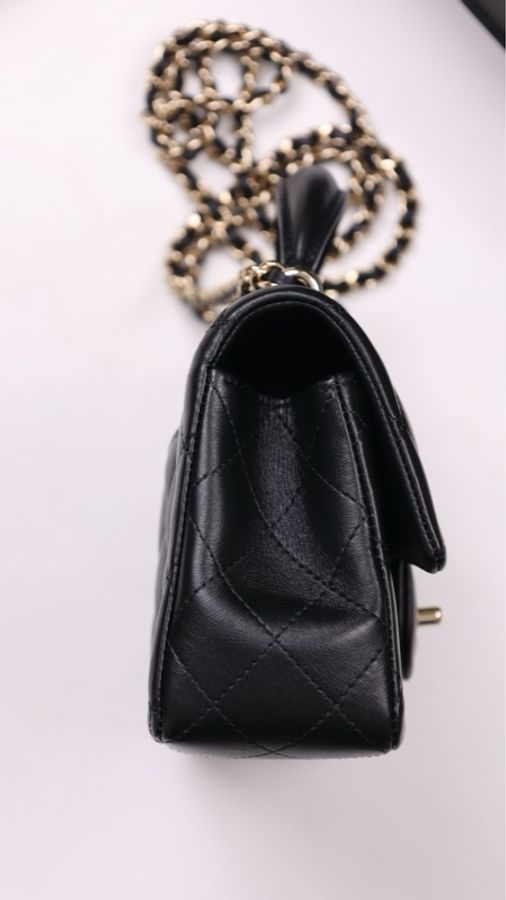 Chanel 24P黑金cf mini handle单肩包-2