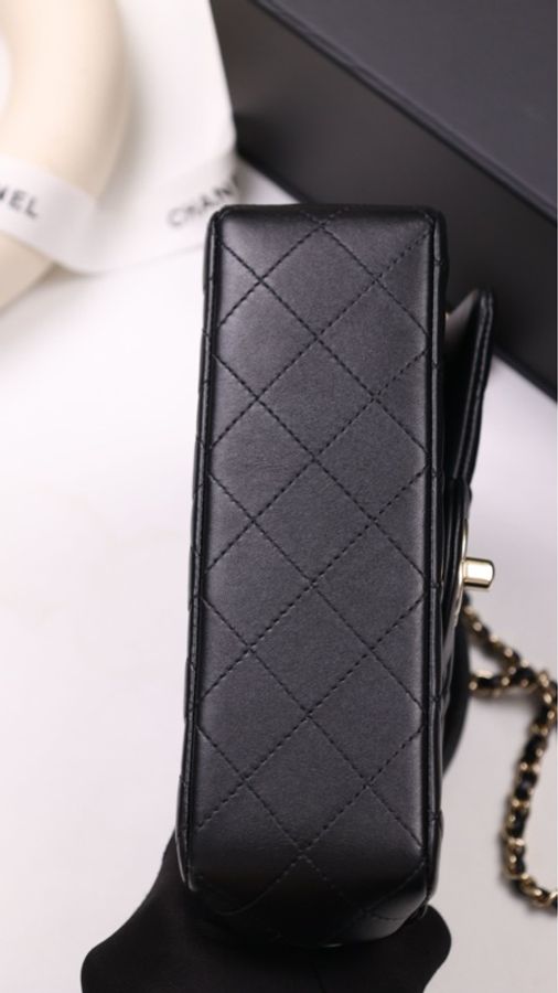 Chanel 24P黑金cf mini handle单肩包-4