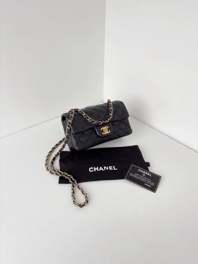💎Chanel香奈兒|黑金Classic CF大mini鏈條包|98新24開 保卡✅-2