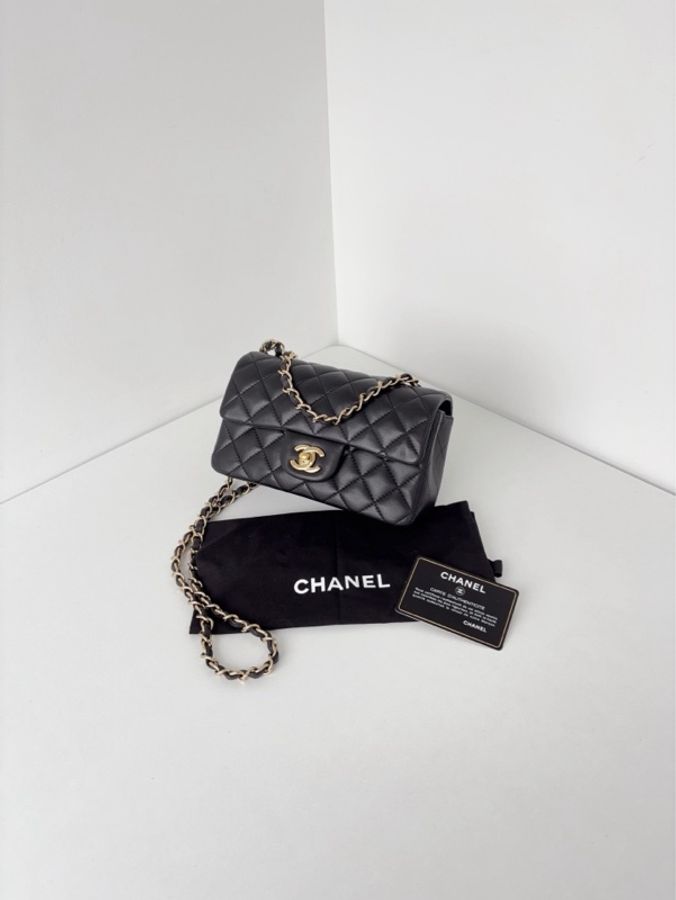💎Chanel香奈兒|黑金Classic CF大mini鏈條包|98新24開 保卡✅-3