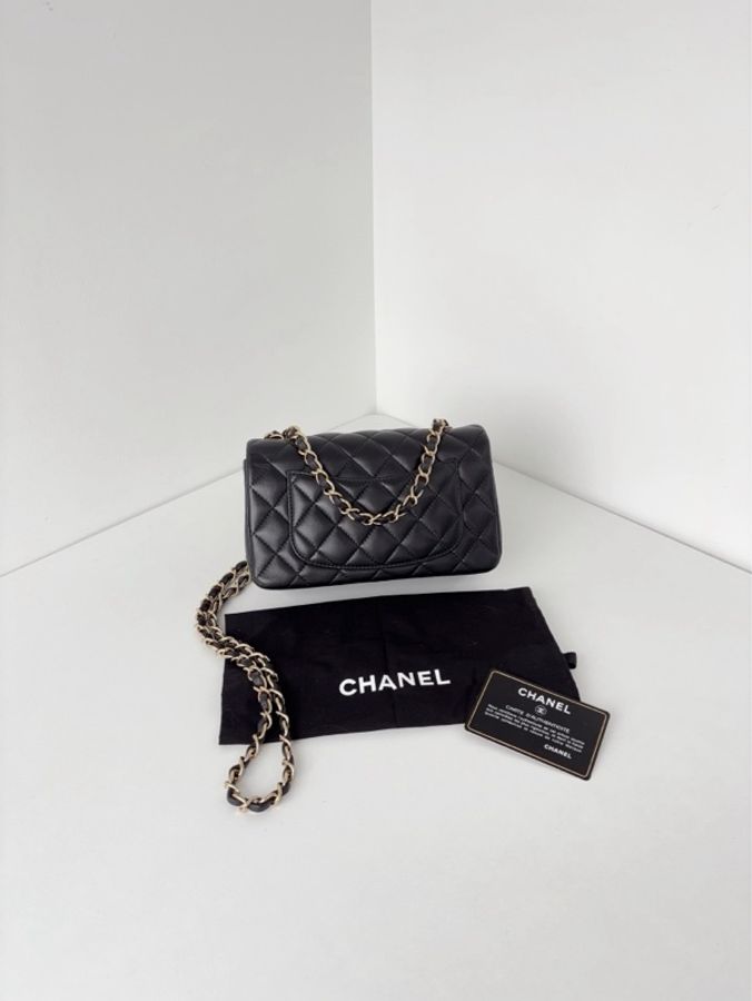 💎Chanel香奈兒|黑金Classic CF大mini鏈條包|98新24開 保卡✅-4