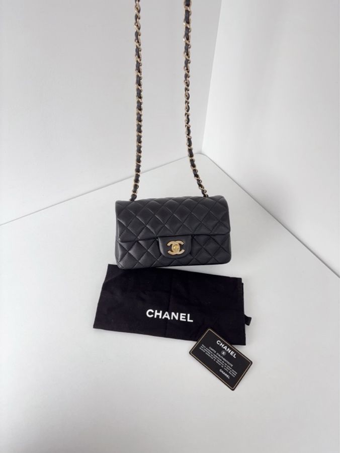 💎Chanel香奈兒|黑金Classic CF大mini鏈條包|98新24開 保卡✅-5