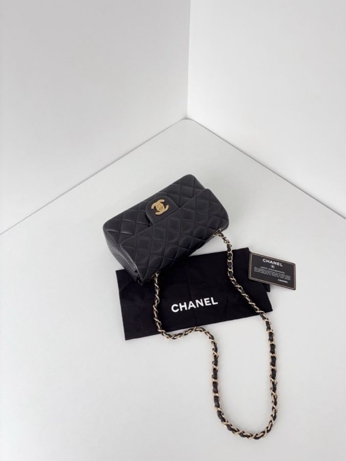 💎Chanel香奈兒|黑金Classic CF大mini鏈條包|98新24開 保卡✅-6