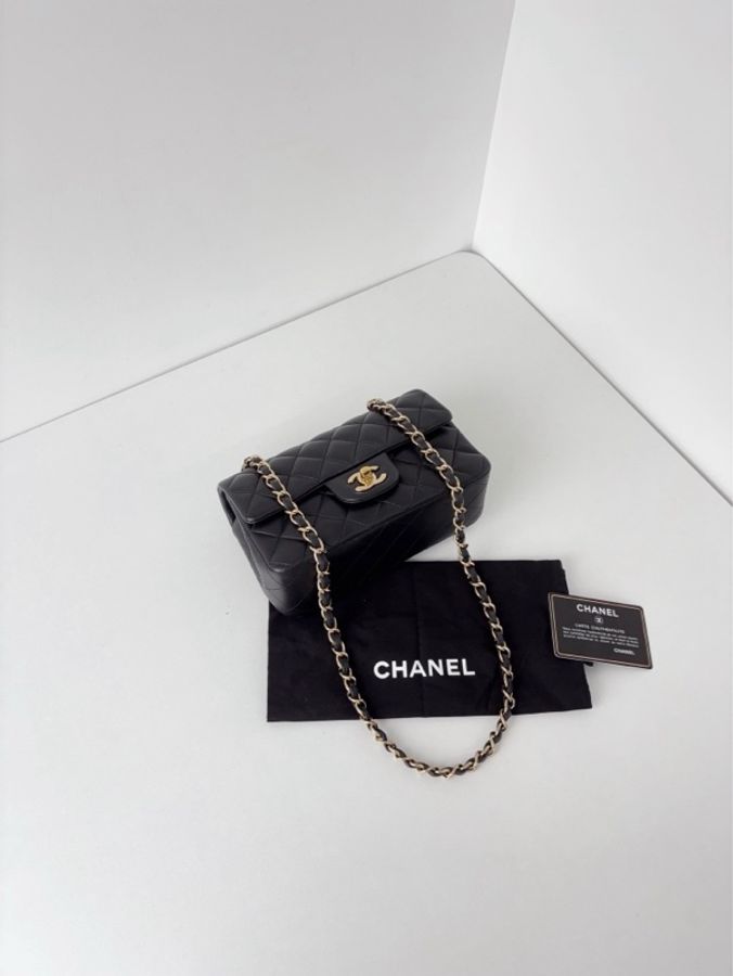 💎Chanel香奈兒|黑金Classic CF大mini鏈條包|98新24開 保卡✅-8