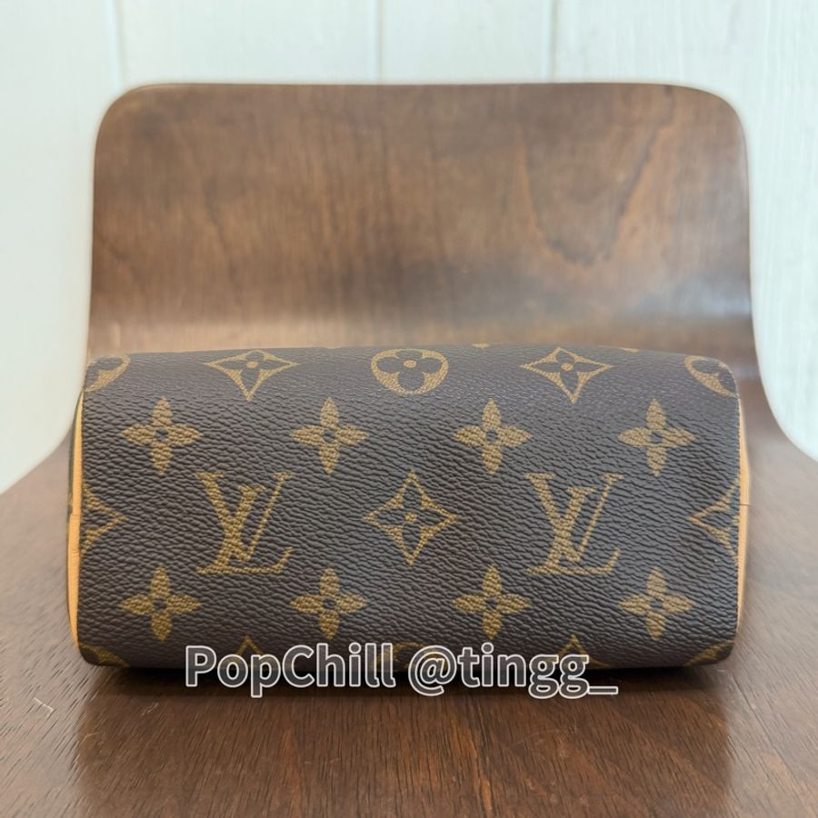 LV 原花 Nano speedy金釦手提肩斜背波士頓包M81085-2