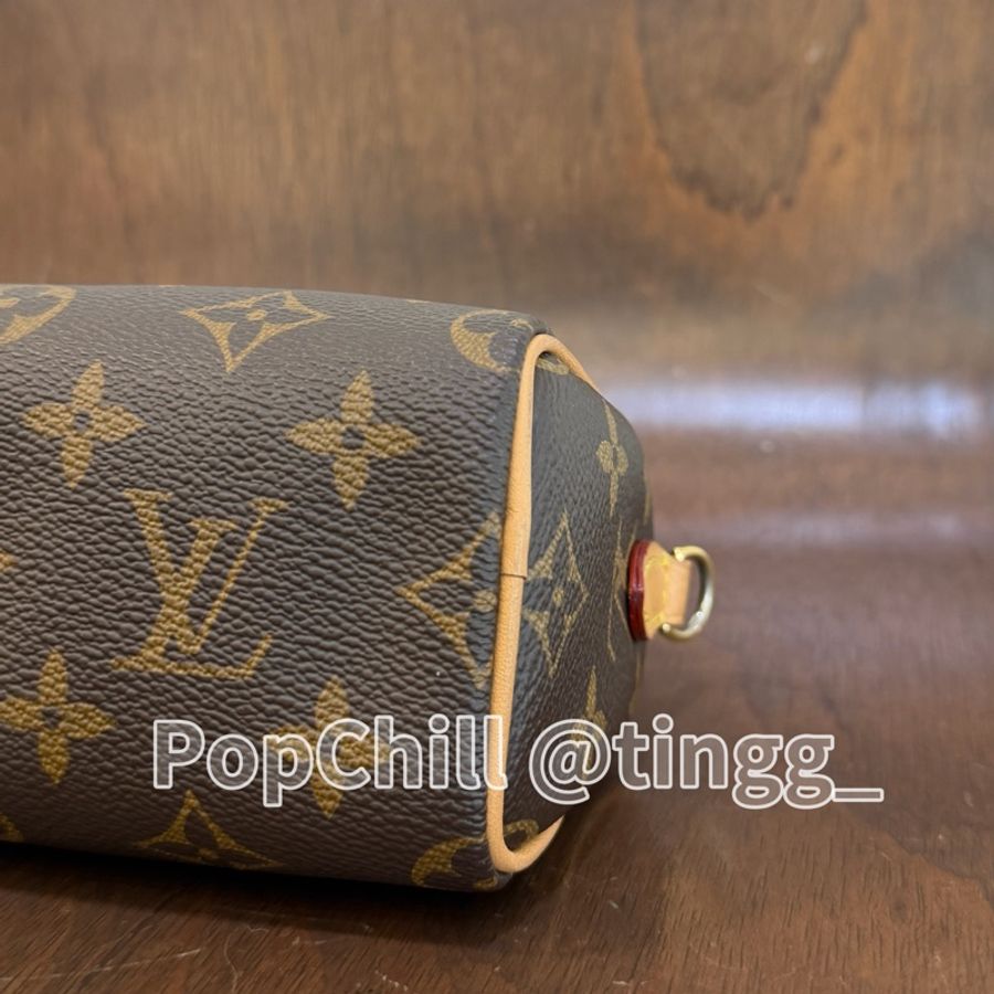 LV 原花 Nano speedy金釦手提肩斜背波士頓包M81085-4