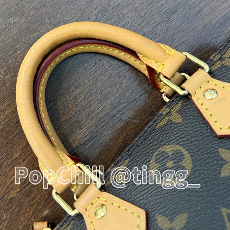 LV 原花 Nano speedy金釦手提肩斜背波士頓包M81085-9