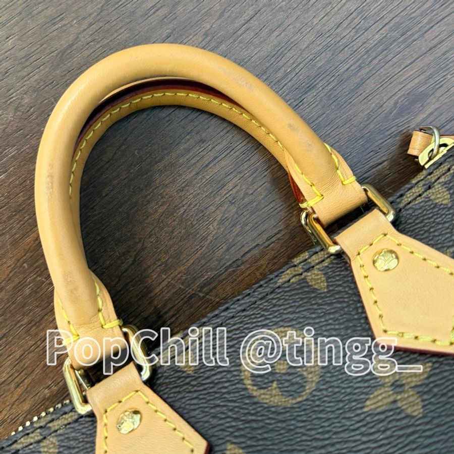 LV 原花 Nano speedy金釦手提肩斜背波士頓包M81085-10
