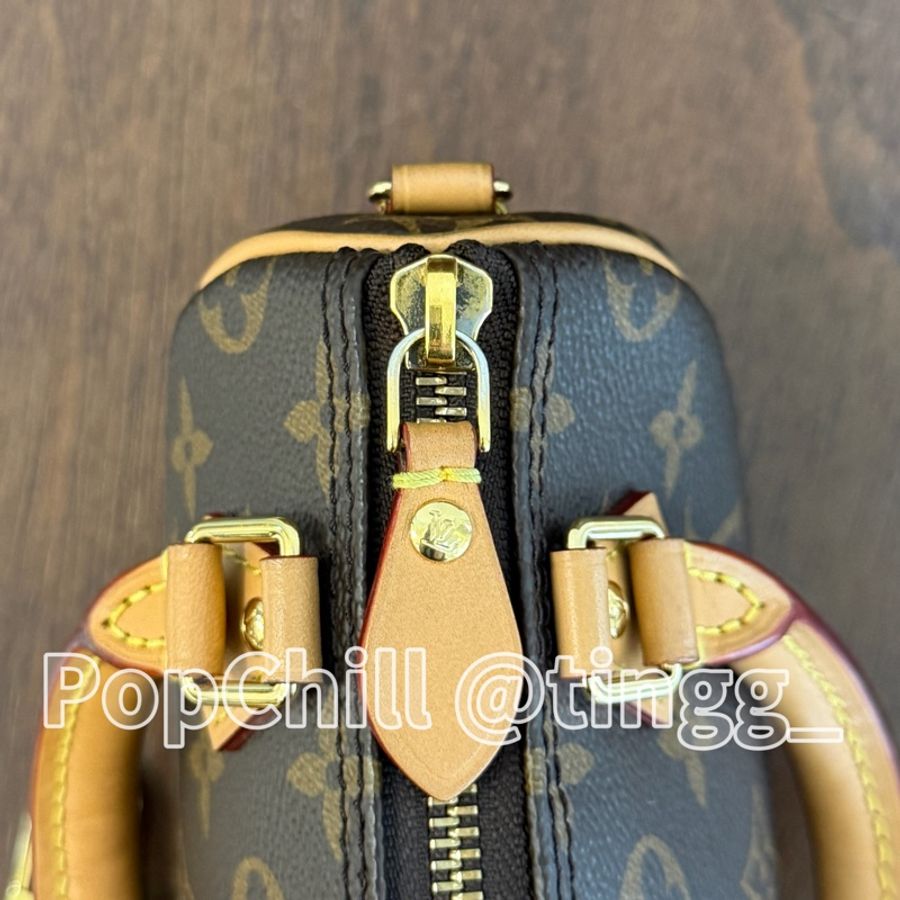 LV 原花 Nano speedy金釦手提肩斜背波士頓包M81085-12