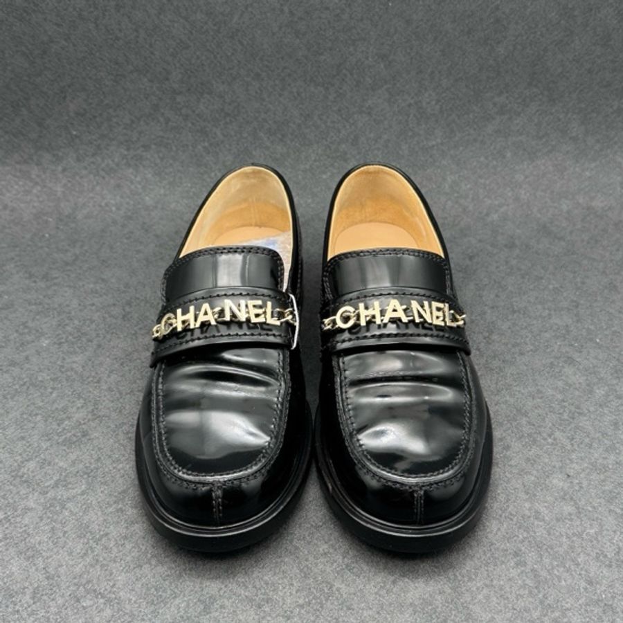 CHANEL香奈兒 小牛皮 時尚平底 樂福鞋 女款 黑色 38碼-7