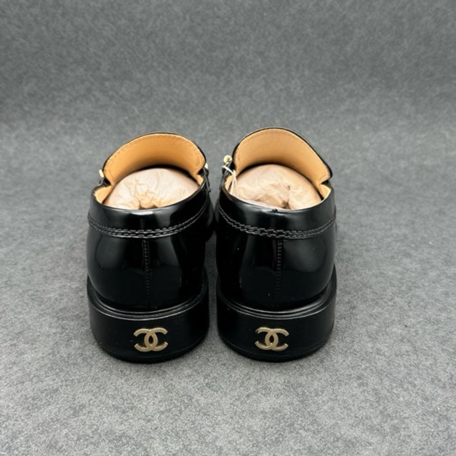 CHANEL香奈兒 小牛皮 時尚平底 樂福鞋 女款 黑色 38碼-8