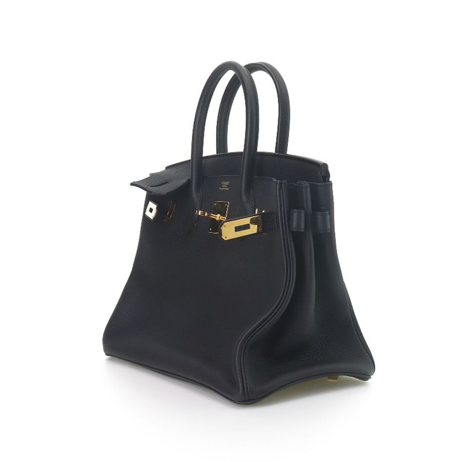 HERMES愛馬仕 Birkin 30 金扣 Togo牛皮 鉑金包手提包 30 女款 89 Noir 黑色-1