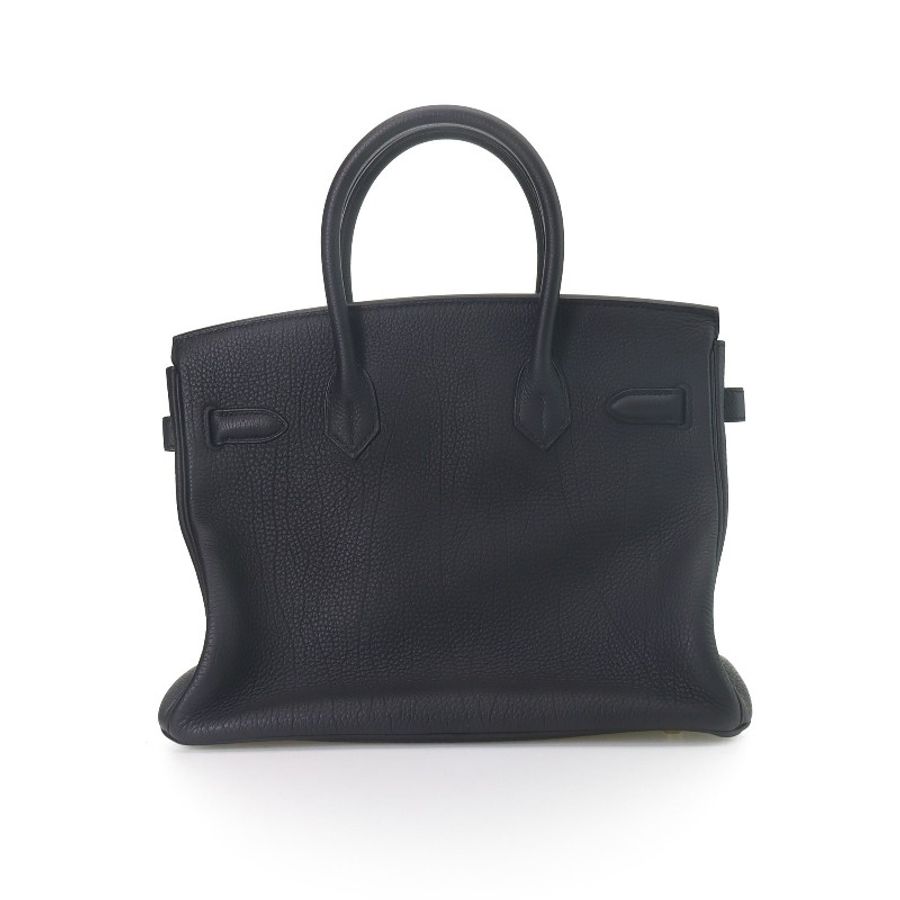 HERMES愛馬仕 Birkin 30 金扣 Togo牛皮 鉑金包手提包 30 女款 89 Noir 黑色-2