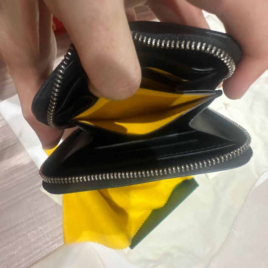 Goyard黑色拉鍊皮夾9新-10