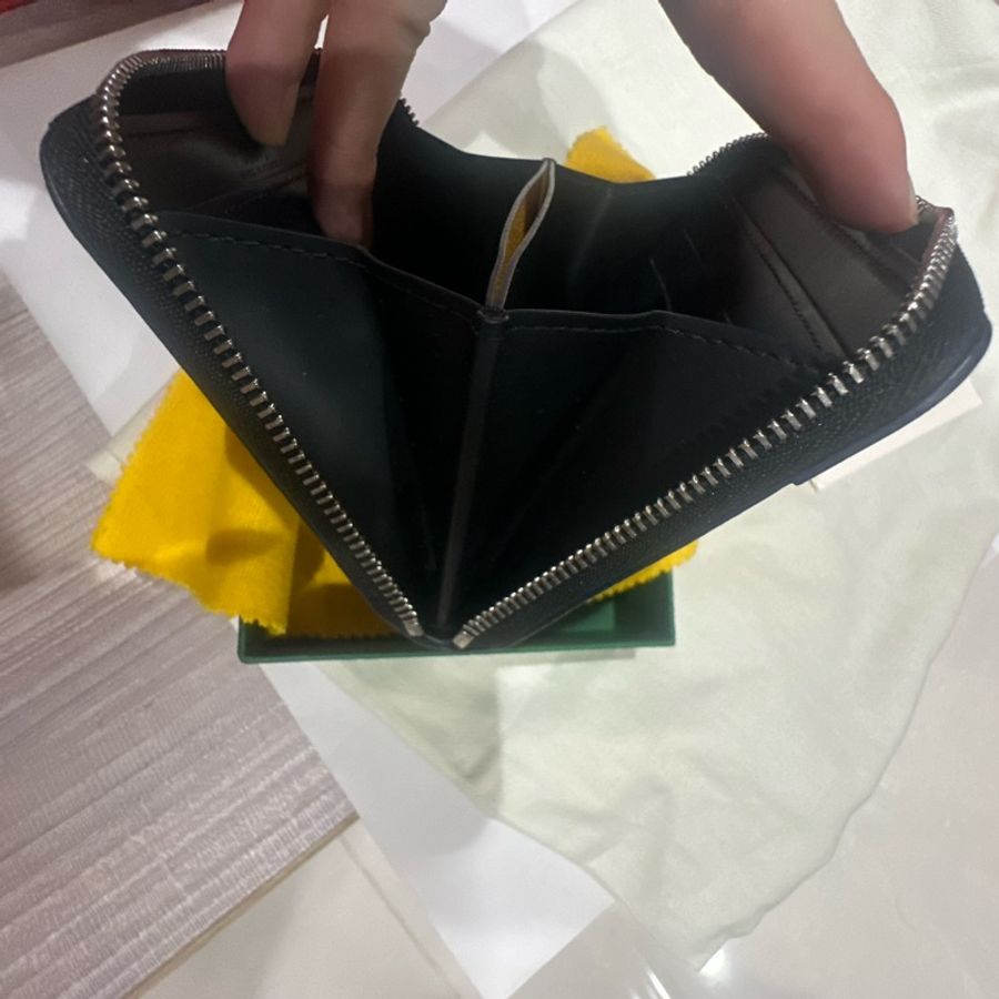 Goyard黑色拉鍊皮夾9新-12
