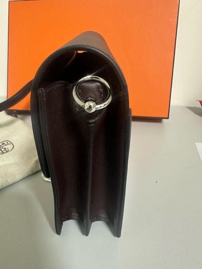 Hermès Roulis Mini Evercolor Rouge Sellier-2