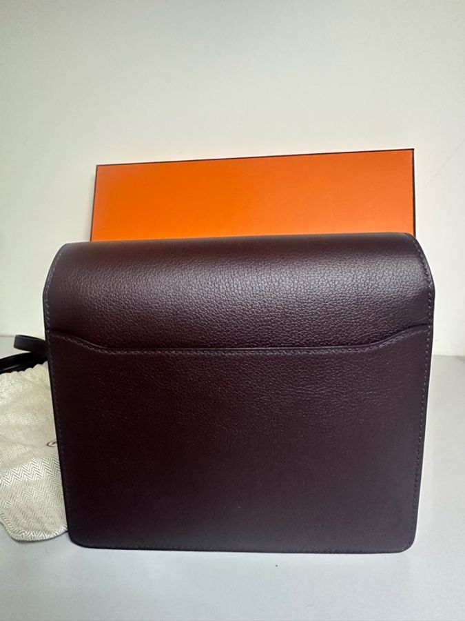Hermès Roulis Mini Evercolor Rouge Sellier-3