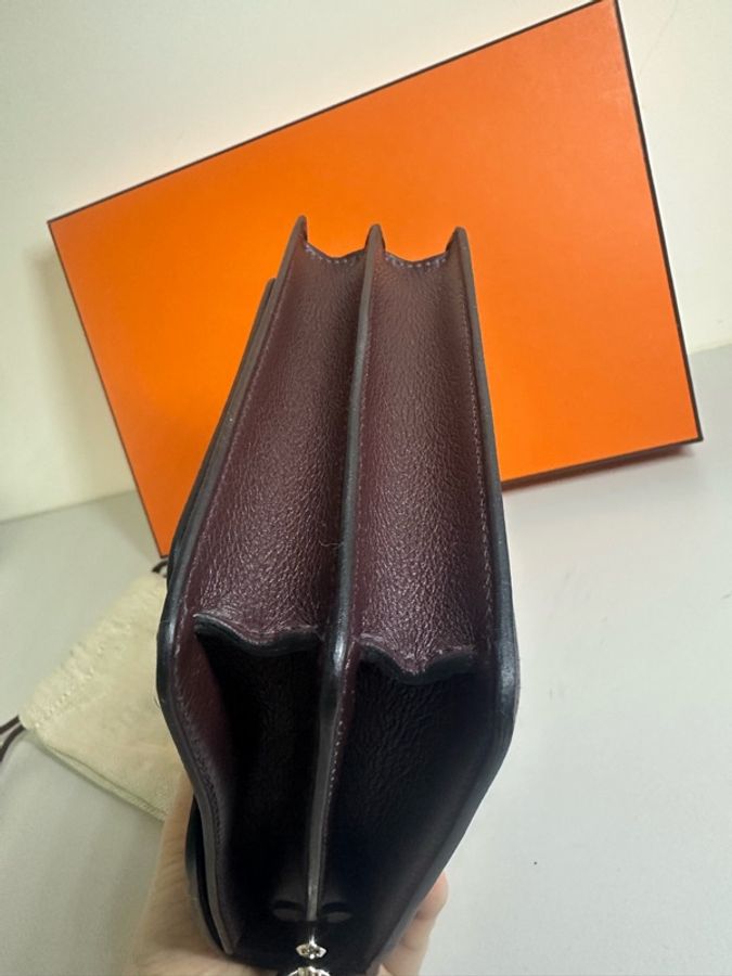 Hermès Roulis Mini Evercolor Rouge Sellier-5