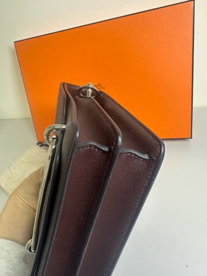 Hermès Roulis Mini Evercolor Rouge Sellier-7