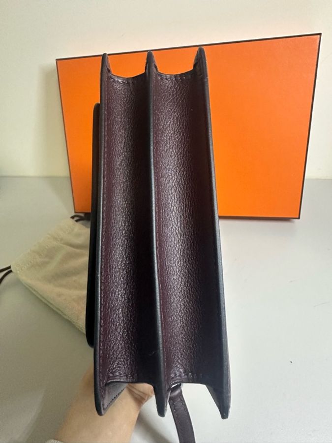 Hermès Roulis Mini Evercolor Rouge Sellier-17
