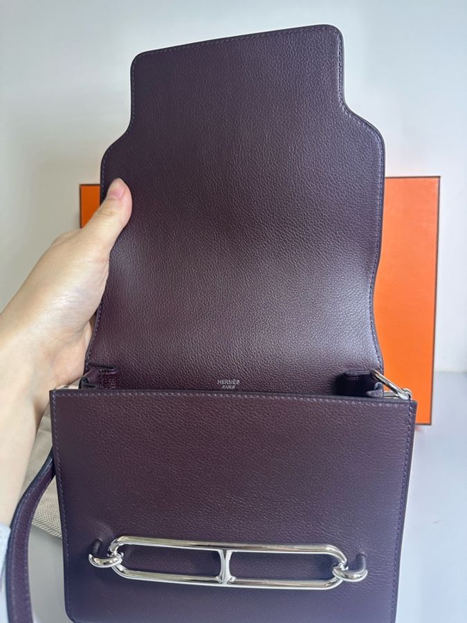 Hermès Roulis Mini Evercolor Rouge Sellier-19