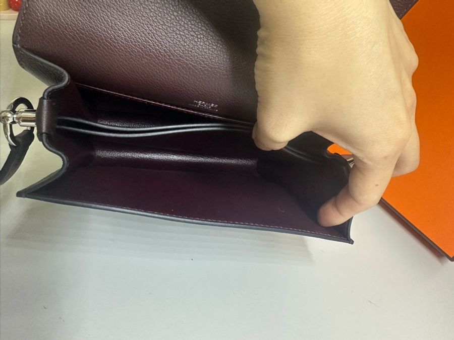 Hermès Roulis Mini Evercolor Rouge Sellier-21