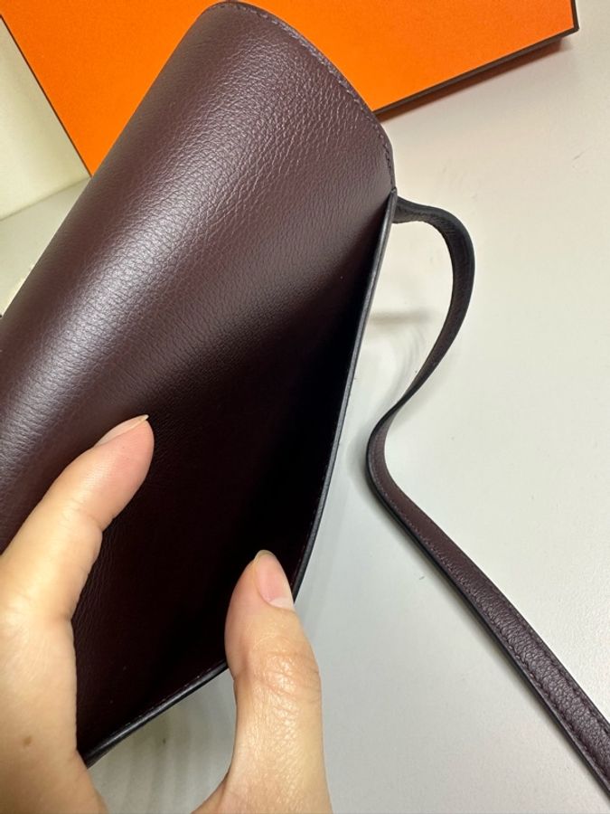 Hermès Roulis Mini Evercolor Rouge Sellier-24