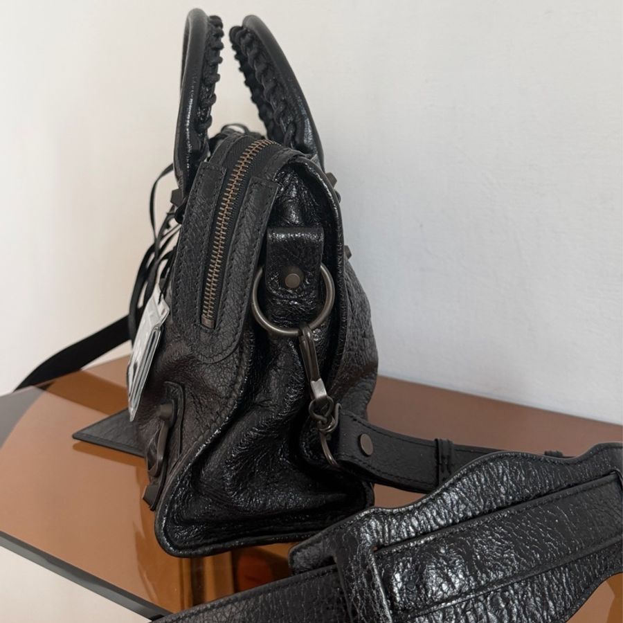 #爆款 Balenciaga Le city 機車包小號 黑色銅釘-2