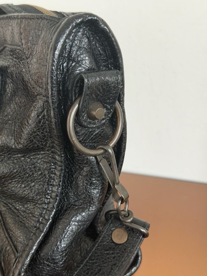 #爆款 Balenciaga Le city 機車包小號 黑色銅釘-20