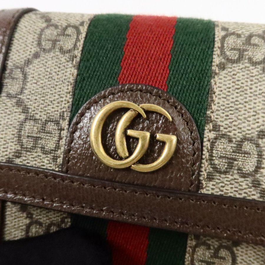 GUCCI 塗層帆布Mini Ophidia Wallet Belt Bag肩背袋-11