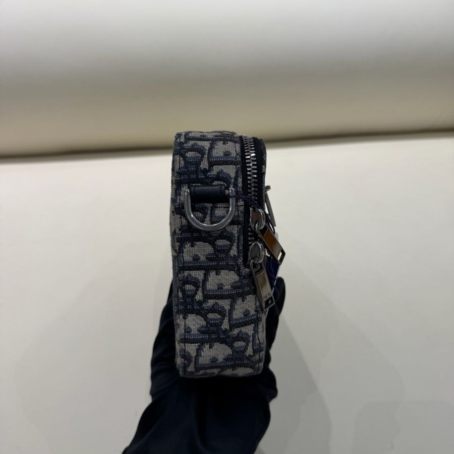 Dior 迪奧safari經典老花刺繡信使包斜挎包-4