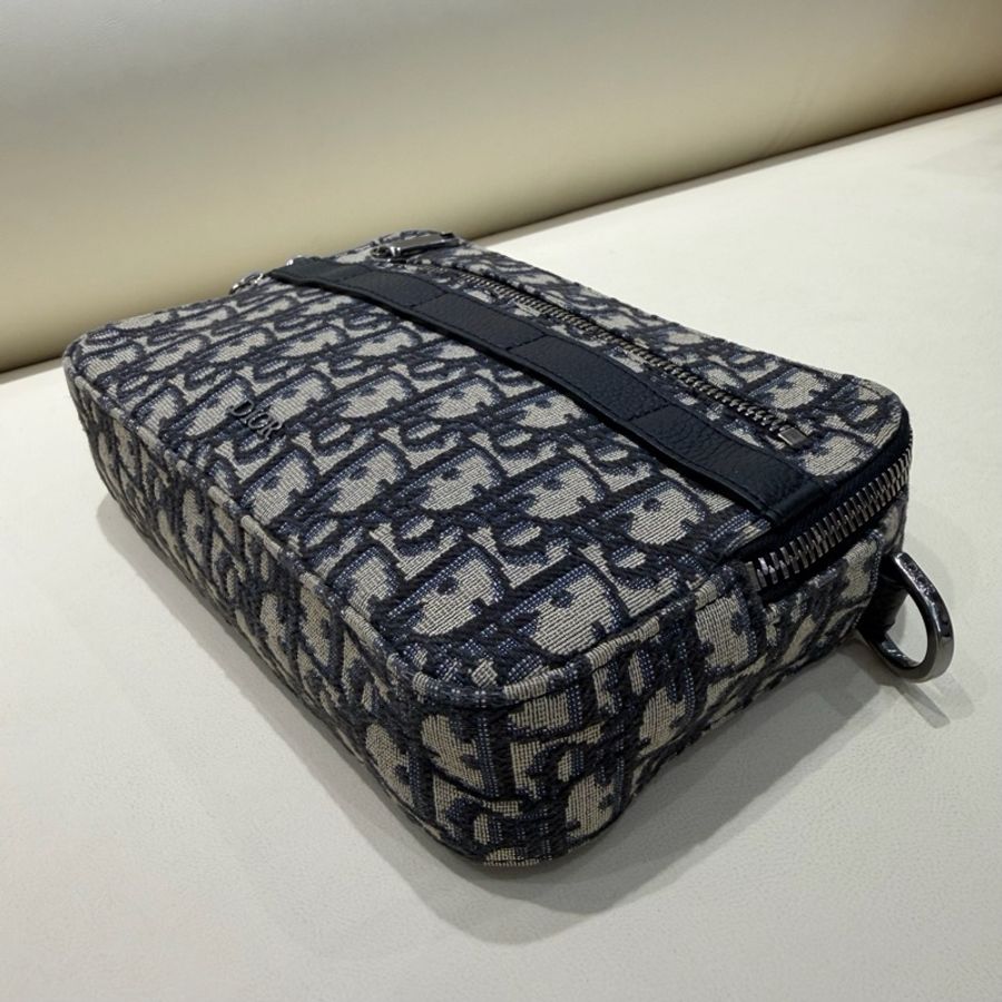 Dior 迪奧safari經典老花刺繡信使包斜挎包-7