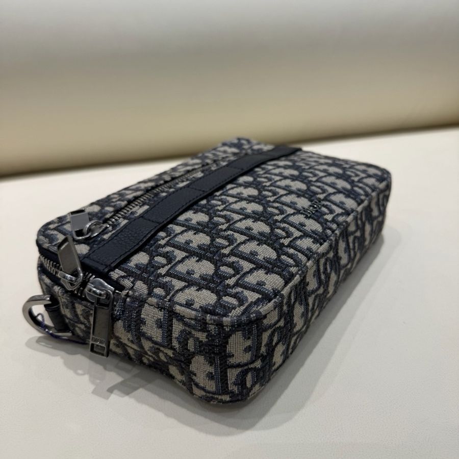 Dior 迪奧safari經典老花刺繡信使包斜挎包-8