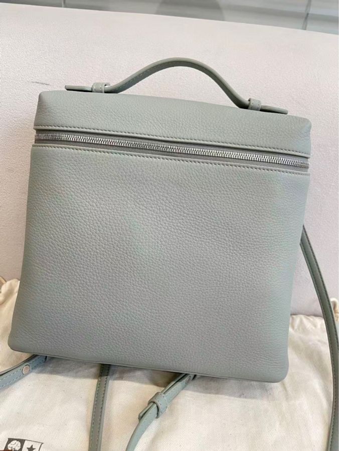 99新❤️LP諾悠翩雅 ExtraPocket L23.5徽標銀扣 雙拉鍊開合雙肩包 桉樹色-2