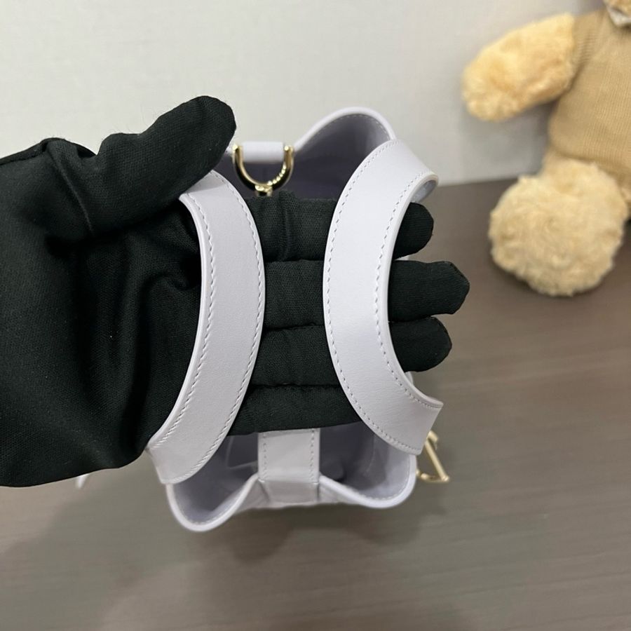迪奧/Dior 微型 Dior Toujours 竪版手袋 淡紫色藤格紋 手提包斜挎包 金扣-6