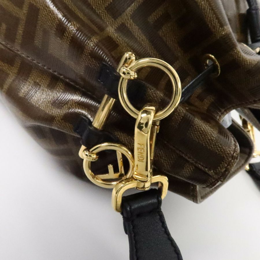 FENDI 塗層帆布Mon Tresor肩背袋-6