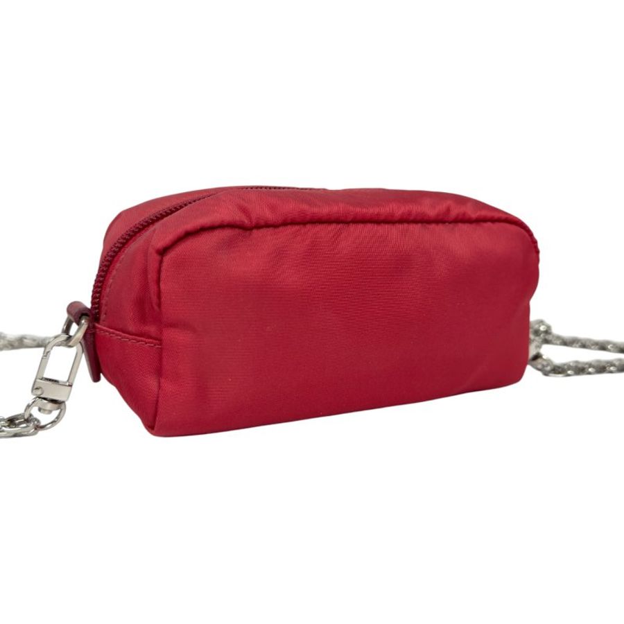 PRADA *自加鏈>送無品牌扣+無品牌鏈帶* 三角標 斜揹小袋-8