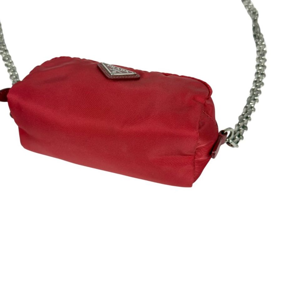 PRADA *自加鏈>送無品牌扣+無品牌鏈帶* 三角標 斜揹小袋-12