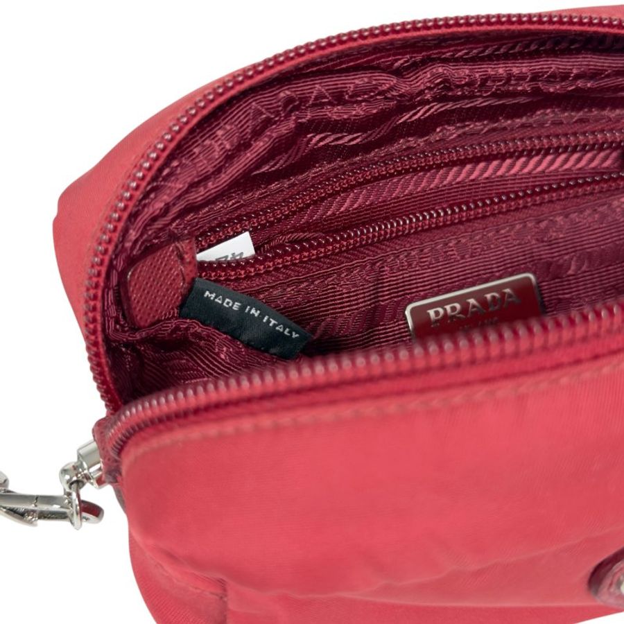 PRADA *自加鏈>送無品牌扣+無品牌鏈帶* 三角標 斜揹小袋-20