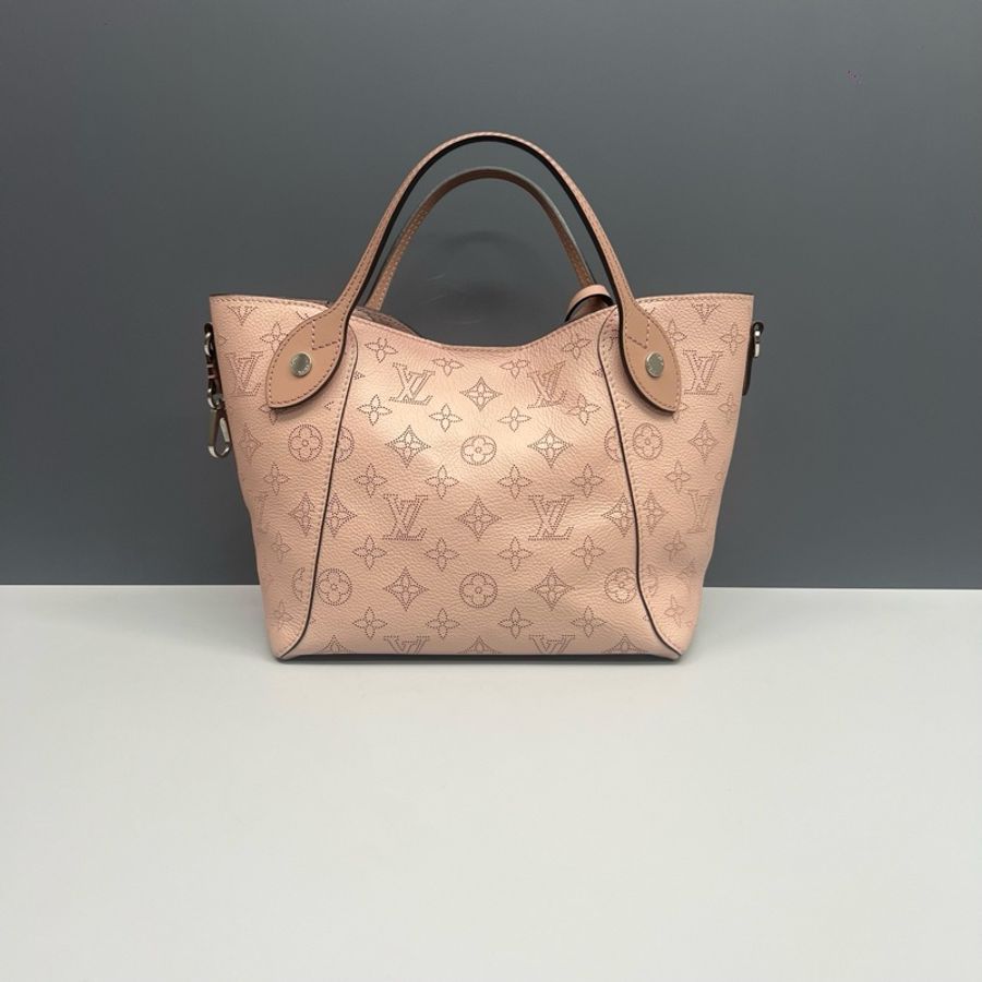 路易威登/Louis Vuitton 粉色鏤空全皮Hina月光女神水桶包 手提包單肩包斜挎包 銀扣-1