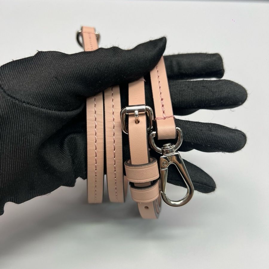 路易威登/Louis Vuitton 粉色鏤空全皮Hina月光女神水桶包 手提包單肩包斜挎包 銀扣-7