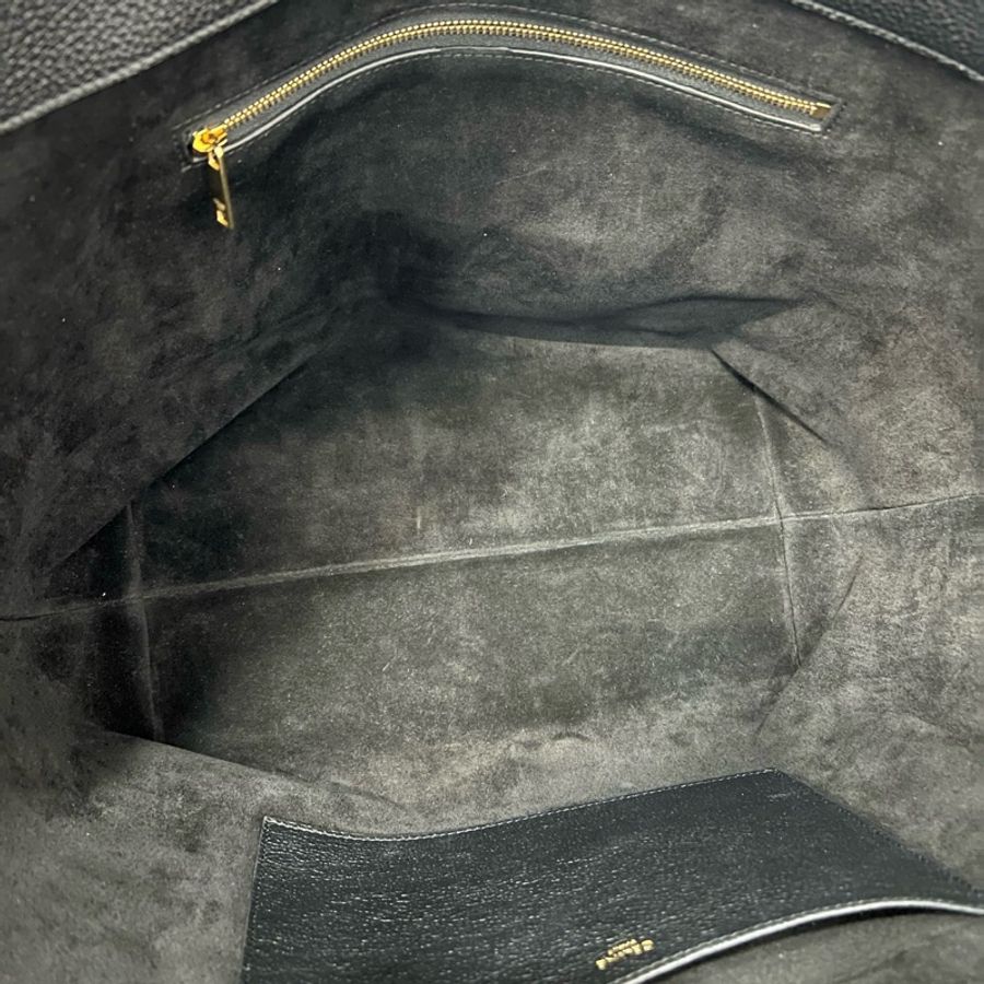 Celine/賽琳 黑色anais粒面牛皮托特包單肩包購物袋-6