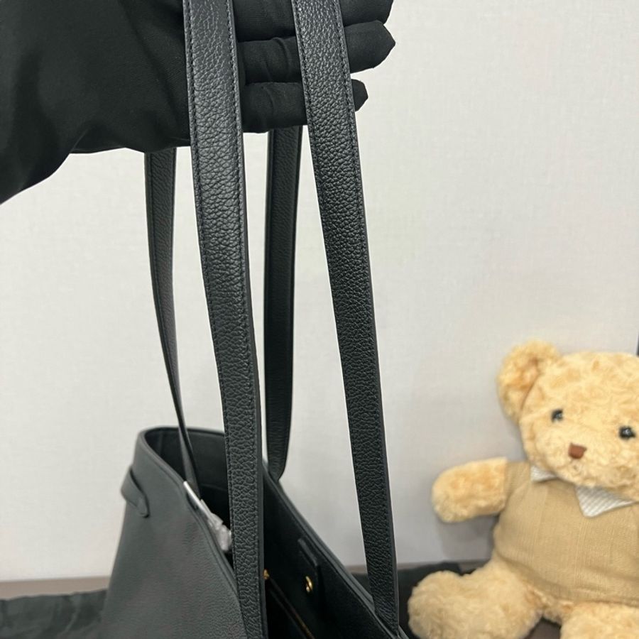 Celine/賽琳 黑色anais粒面牛皮托特包單肩包購物袋-8