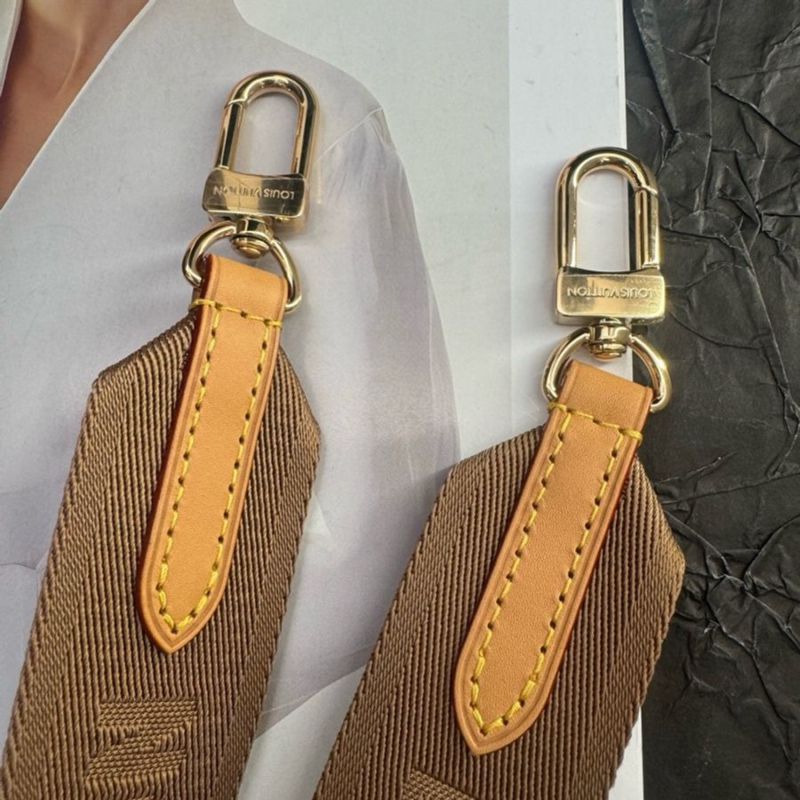 路易威登/Louis Vuitton LOOPING 手袋 月亮包手提包單肩包斜挎包 棕色老花塗層帆布 金扣 純芯片-9