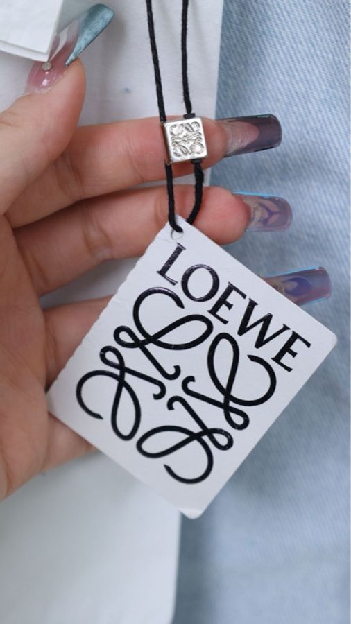Loewe浅蓝色阔腿丹宁牛仔裤-17