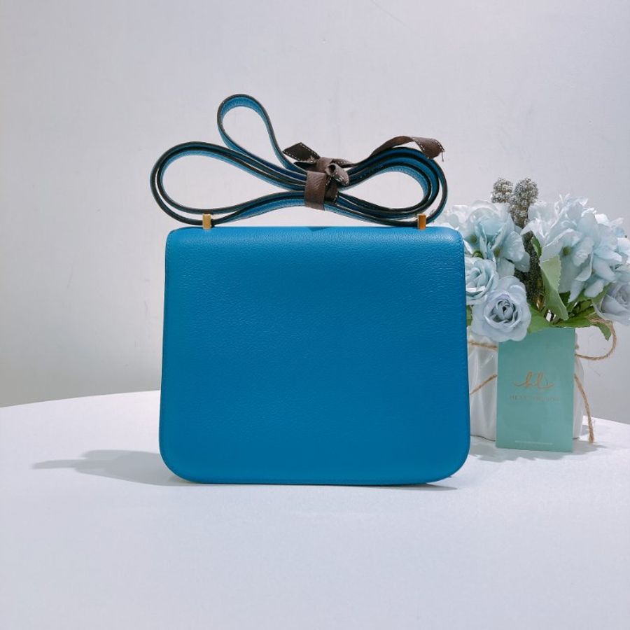 TW4927 Hermes 愛馬仕 迷你康康 坦桑尼亞藍 金扣Mini Constance B3 Bleu Zanzibar x GHW-1