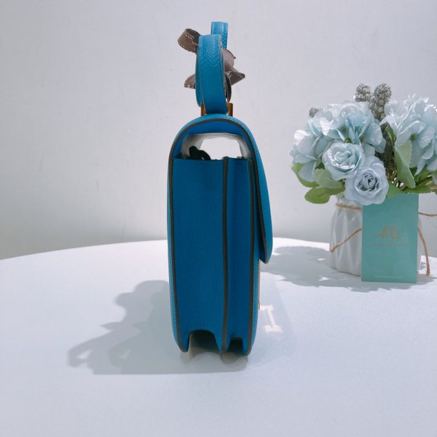 TW4927 Hermes 愛馬仕 迷你康康 坦桑尼亞藍 金扣Mini Constance B3 Bleu Zanzibar x GHW-2